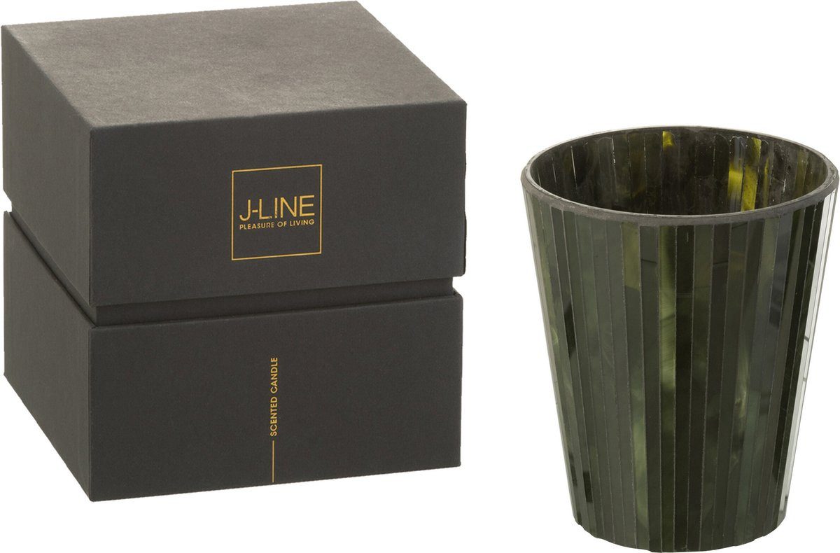 J-line Duftkerze Noa Herbal Serenity - Glas - Grün - Large - 60h (1-tlg), im Glas