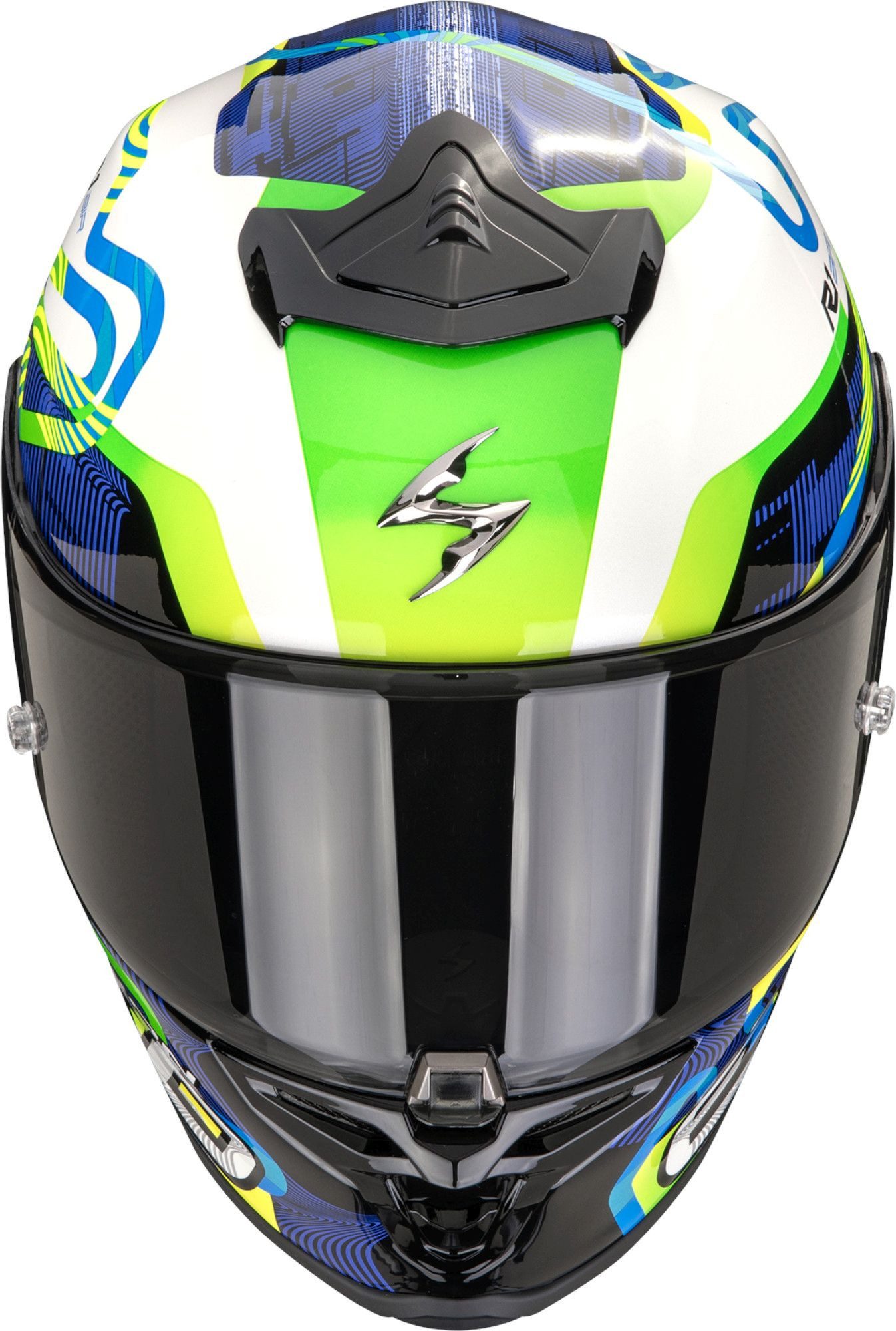 Scorpion Exo Motorradhelm EXO-R1 Evo II Air Cornering Helm, Notfallsystem-Polsterung (EQRS),geeignet für Brillenträger,Pinloc