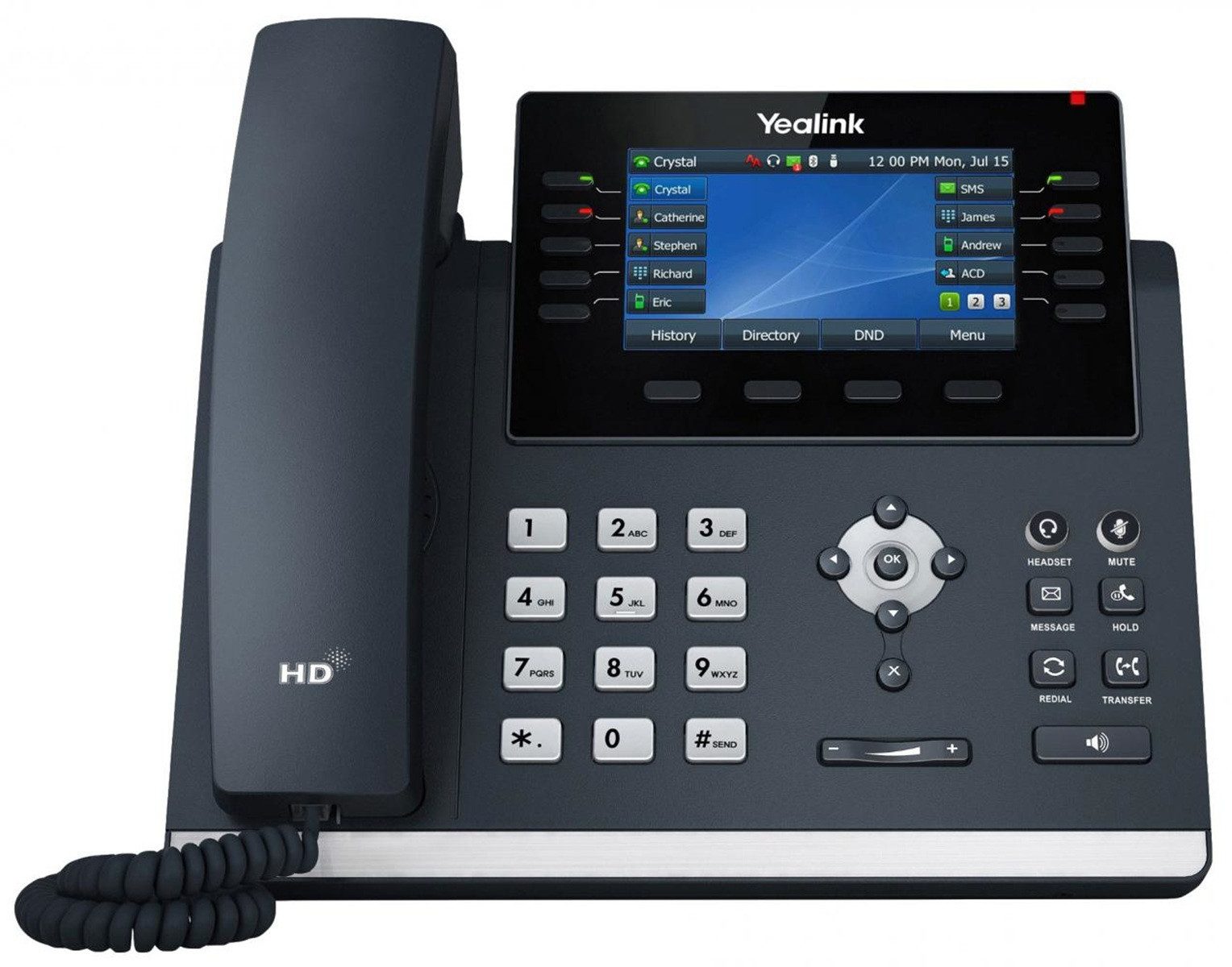 Yealink Yealink SIP-T46U - VoIP-Telefon mit Rufnummernanzeige Kabelgebundenes Telefon