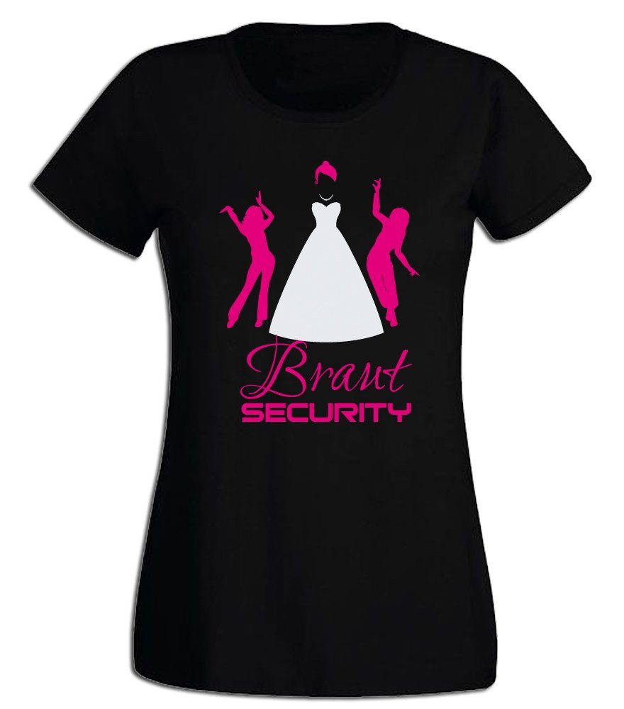 G-graphics Print-Shirt zum Junggesellinnen-Abschied - Braut Security Slim-f günstig online kaufen