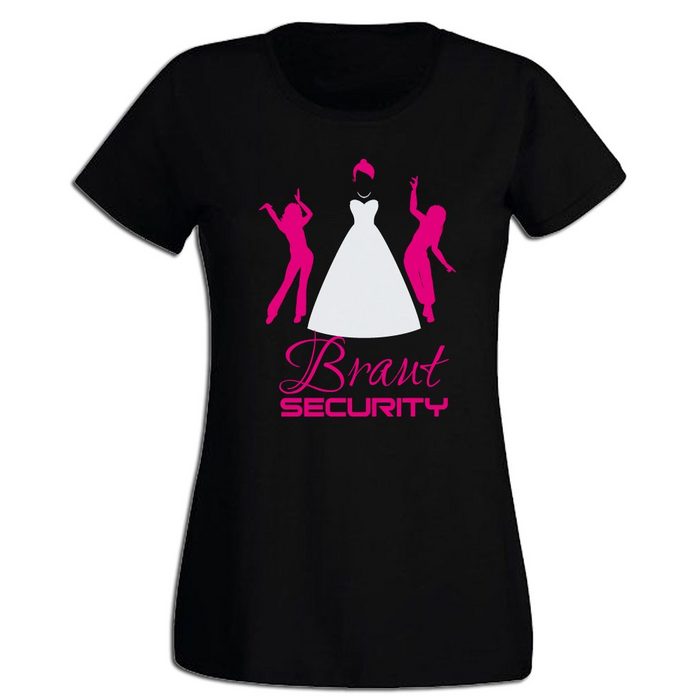 G-graphics Print-Shirt Damen T-Shirt - Braut Security JGA-Shirt • Junggesellinnen-Abschied • Poltershirts • mit Frontprint / Aufdruck auf der Vorderseite • Bachelorette für Begleiterin / Begleitung