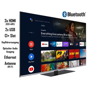Telefunken QU65AN900M QLED-Fernseher (164 cm/65 Zoll, 4K Ultra HD, Android TV, Smart TV, HDR Dolby Vision, Triple-Tuner, Bluetooth, Dolby Atmos)