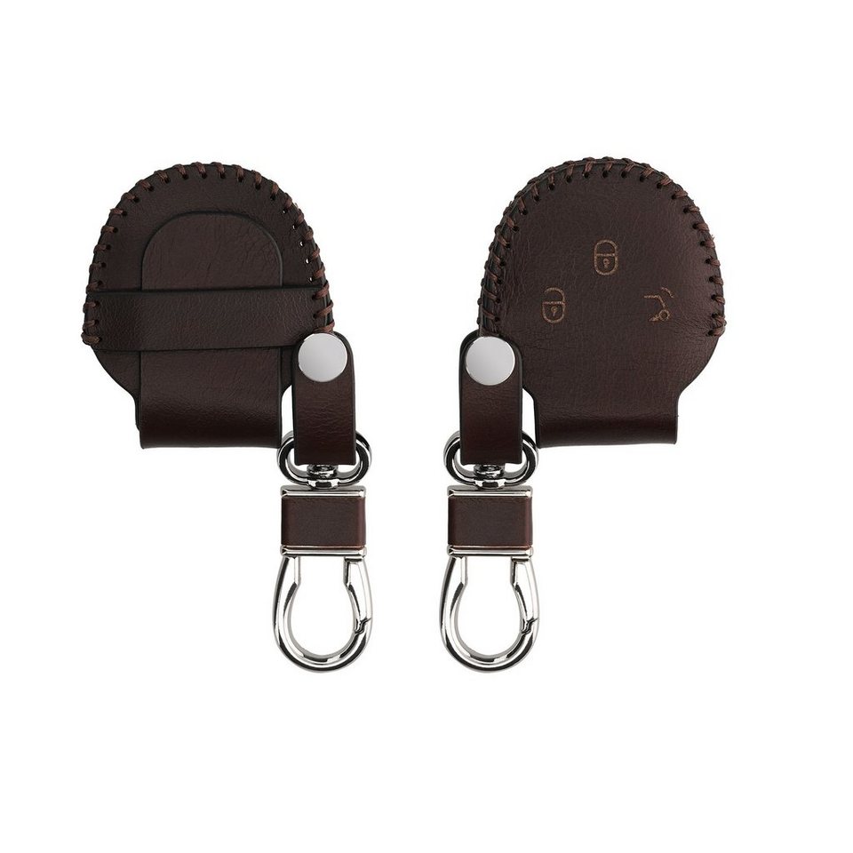 kwmobile Schlüsseltasche Hülle für Smart 3-Tasten Funk Autoschlüssel Tasche,  Autoschlüssel Schlüsselhülle - Schlüssel Cover aus Leder