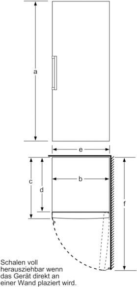 cm 70 Gefrierschrank breit hoch, GSN54AWDV, BOSCH cm 176 6