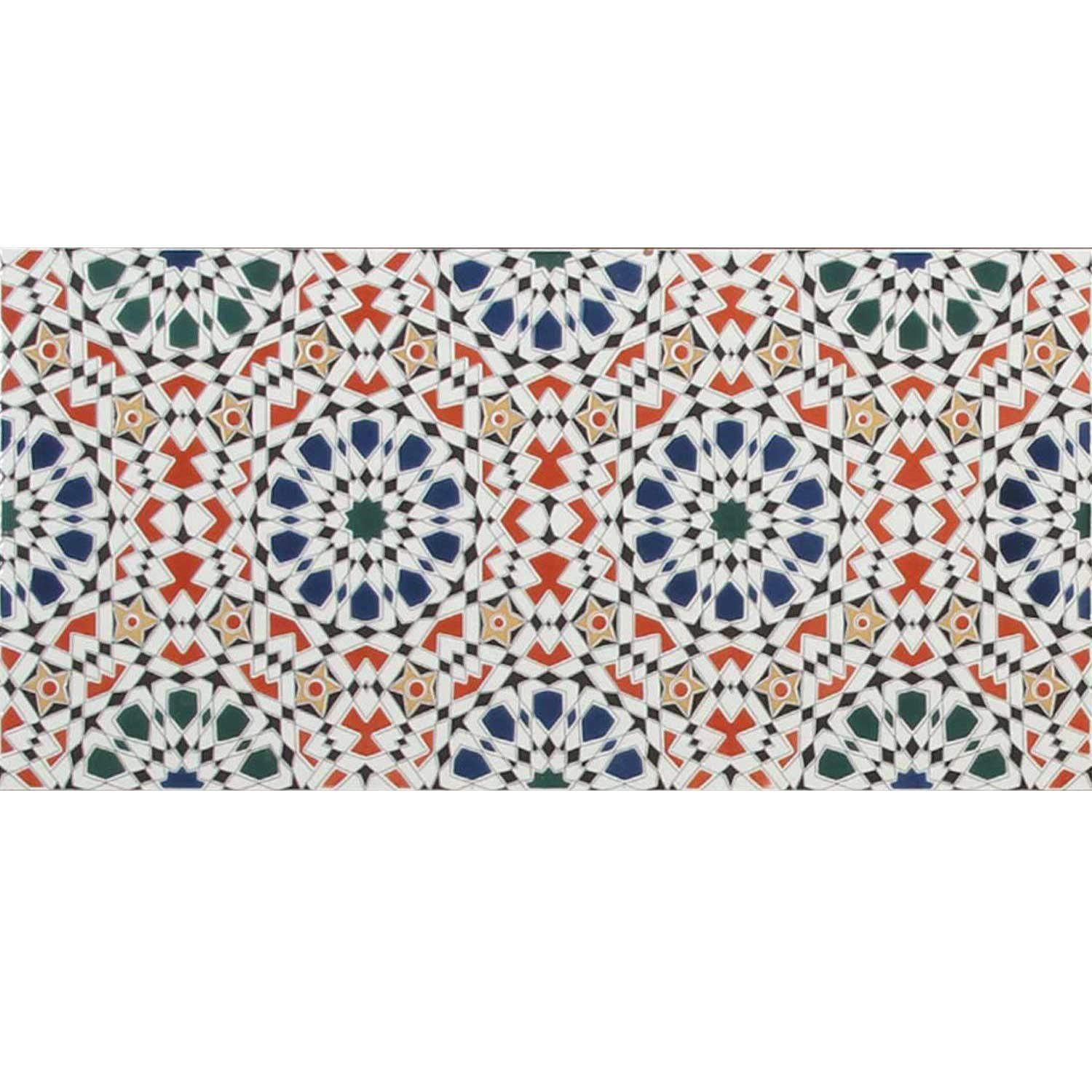 Casa Moro Wandfliese qm Marokkanische bunt Mosaik-Muster, Muster Fliesen cm 50x25 1 Liman mit Endlos