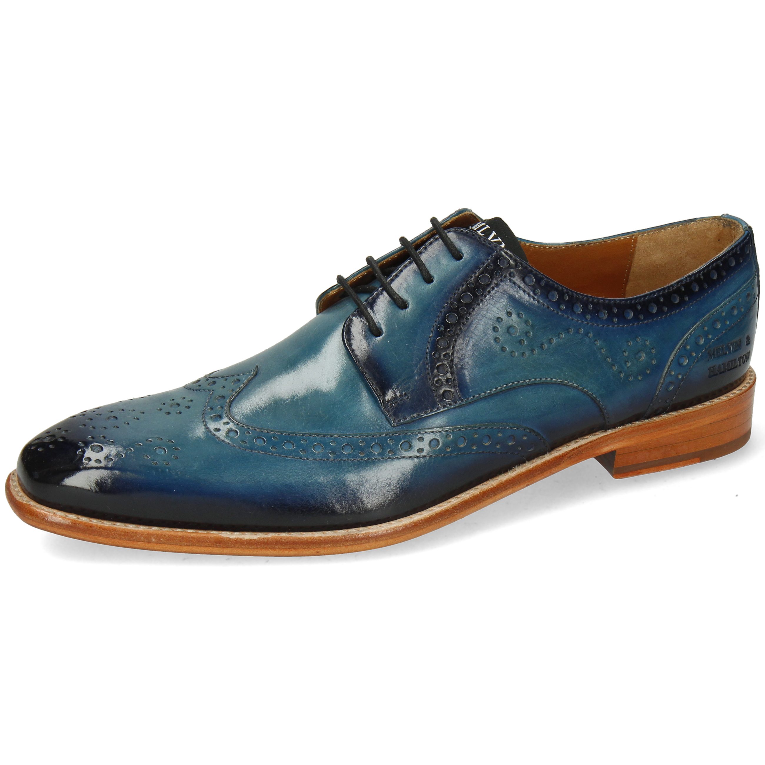 Chaussures Homme Melvin & Hamilton Dylan 2 - Oxford En Cuir à Plat, Fabriqué à La Main, Look Classique Et Élégant - 12