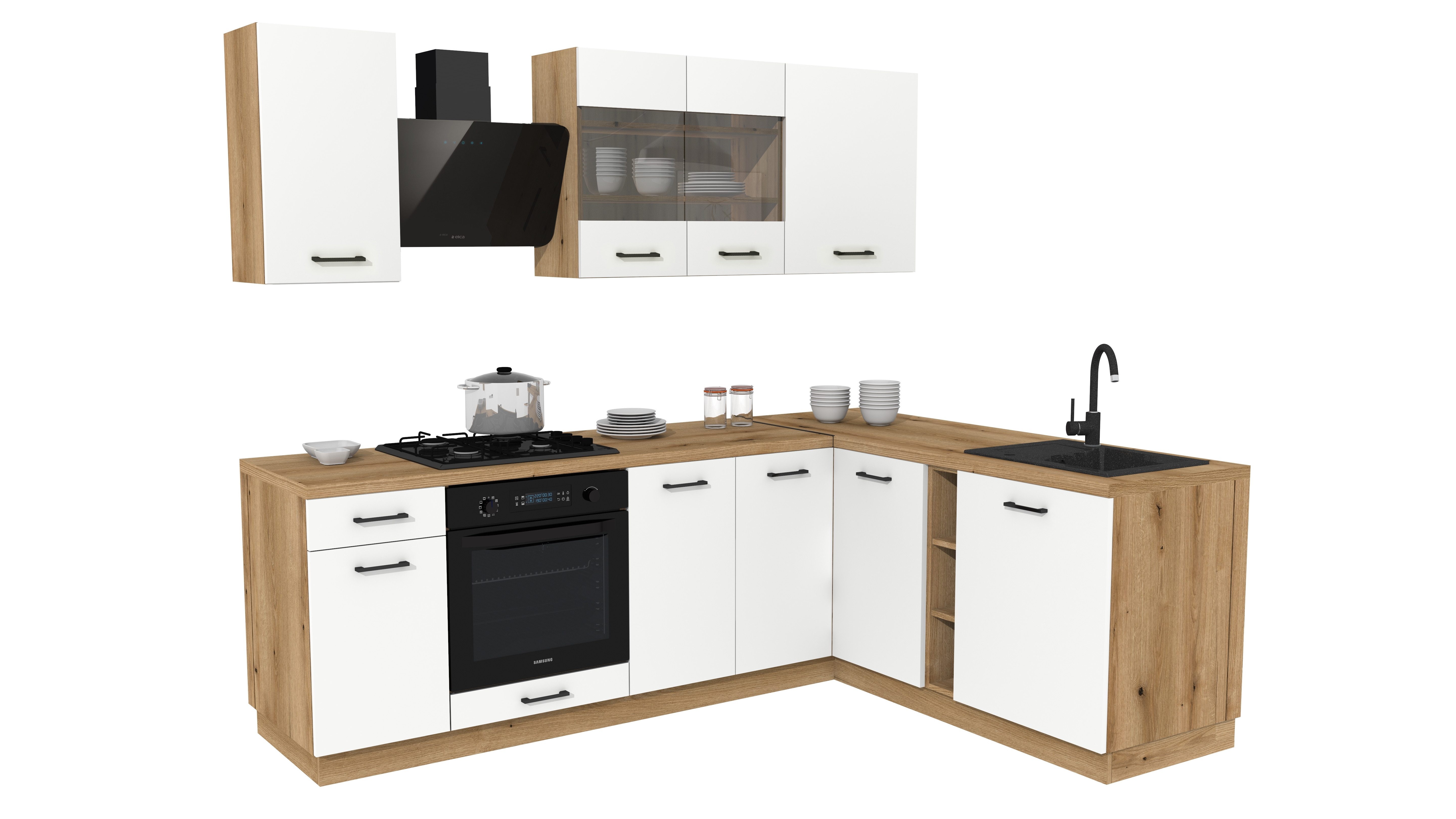 ROYAL24_MARKT Winkelküche - SIMPLY Z20 – Smart Corner Space Concept, (Komplett Set), Premium - SIMPLY