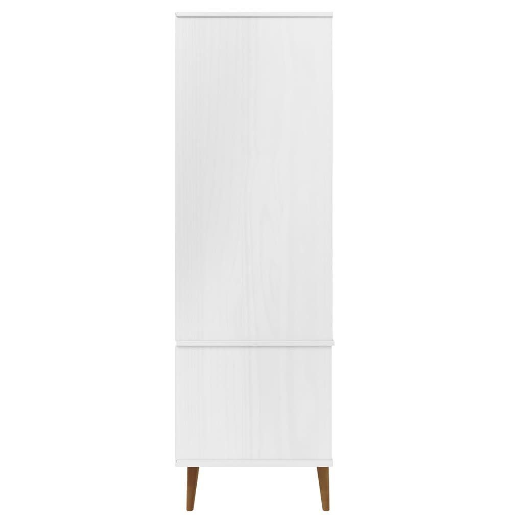 Kleiderschrank furnicato 90x55x175 (1-St) cm Massivholz Weiß MOLDE Kiefer