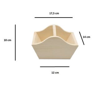 MyBer® Dekokorb Holzkörbchen Holzkiste Holzbox braun Holz Korb Körbchen unbehandelt (1 St)