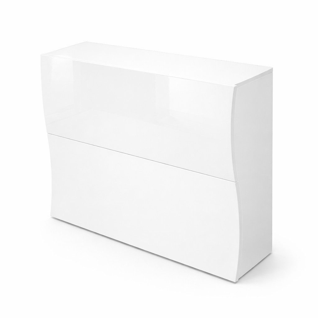 OTTO home Schuhschrank Luxor 2, Schuhregal, Schuhkommode, Höhe 81 cm UV-lackiert, Hochglanz, grifflos, 2-türig – Bild 2 von 5