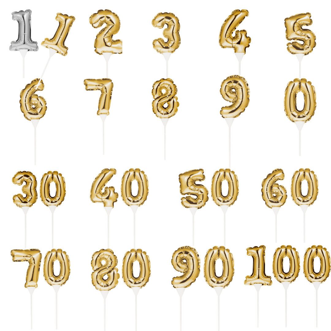 Creative Converting Tortenstecker Tortendekoration Zahlenpicker Jahreszahlen Geburtstag, Dreidimensional