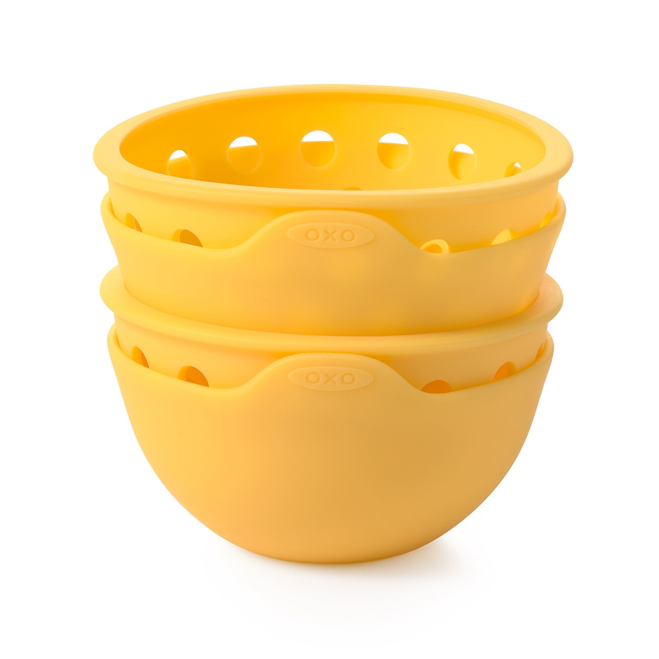 OXO Good Eier-Pochierer Set Good Grips – pochierte 2-teiliges Eier BPA-freiem OXO gelb Avocadotoast aus perfekt und für Eiertrenner Silikon, mehr Grips
