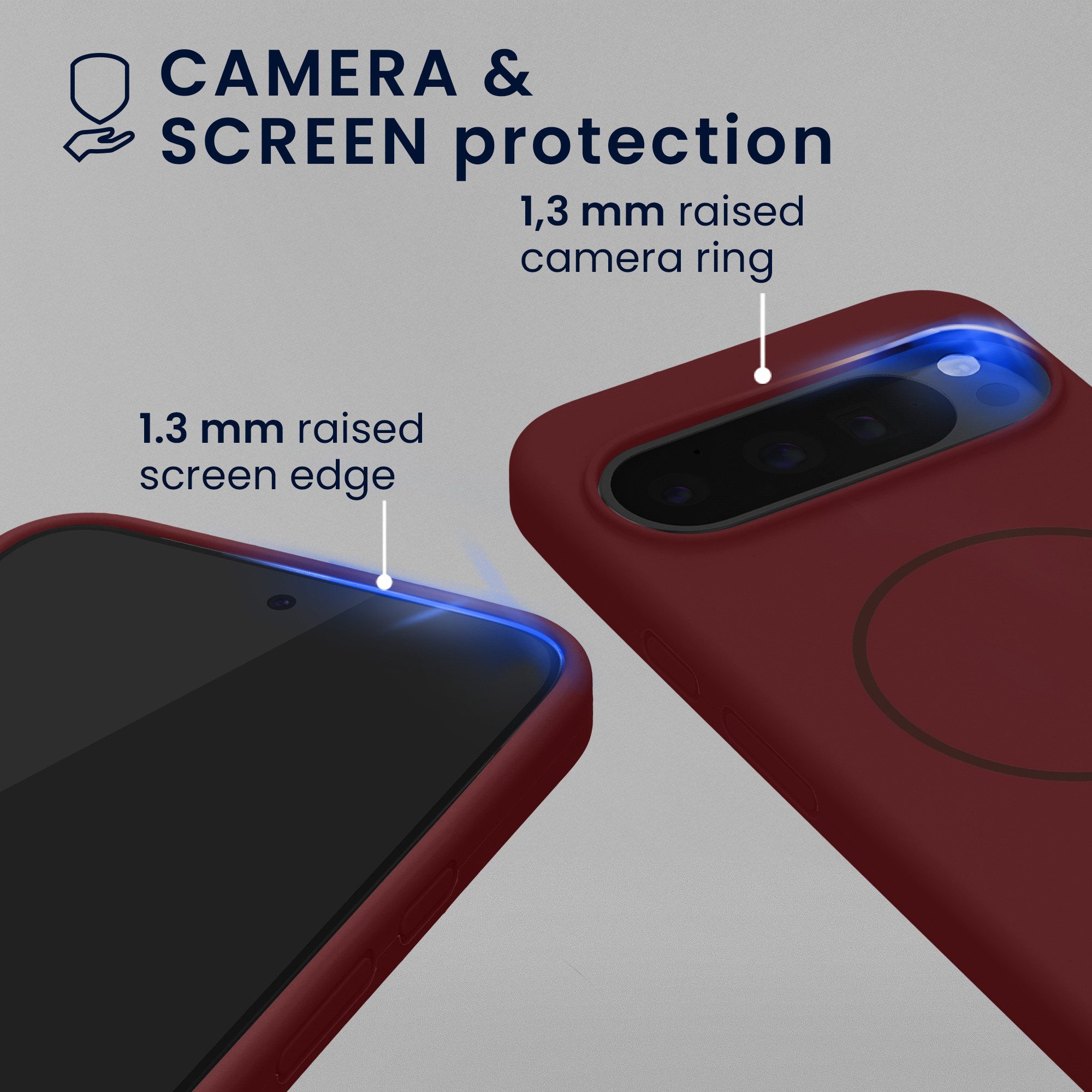 kwmobile Smartphone-Hülle Soft Silikon Case für Google Pixel 10 / Pixel 10 Pro Hülle, magnetische Schutzhülle kompatibel mit MagSafe Cover gummiert – Bild 5 von 5