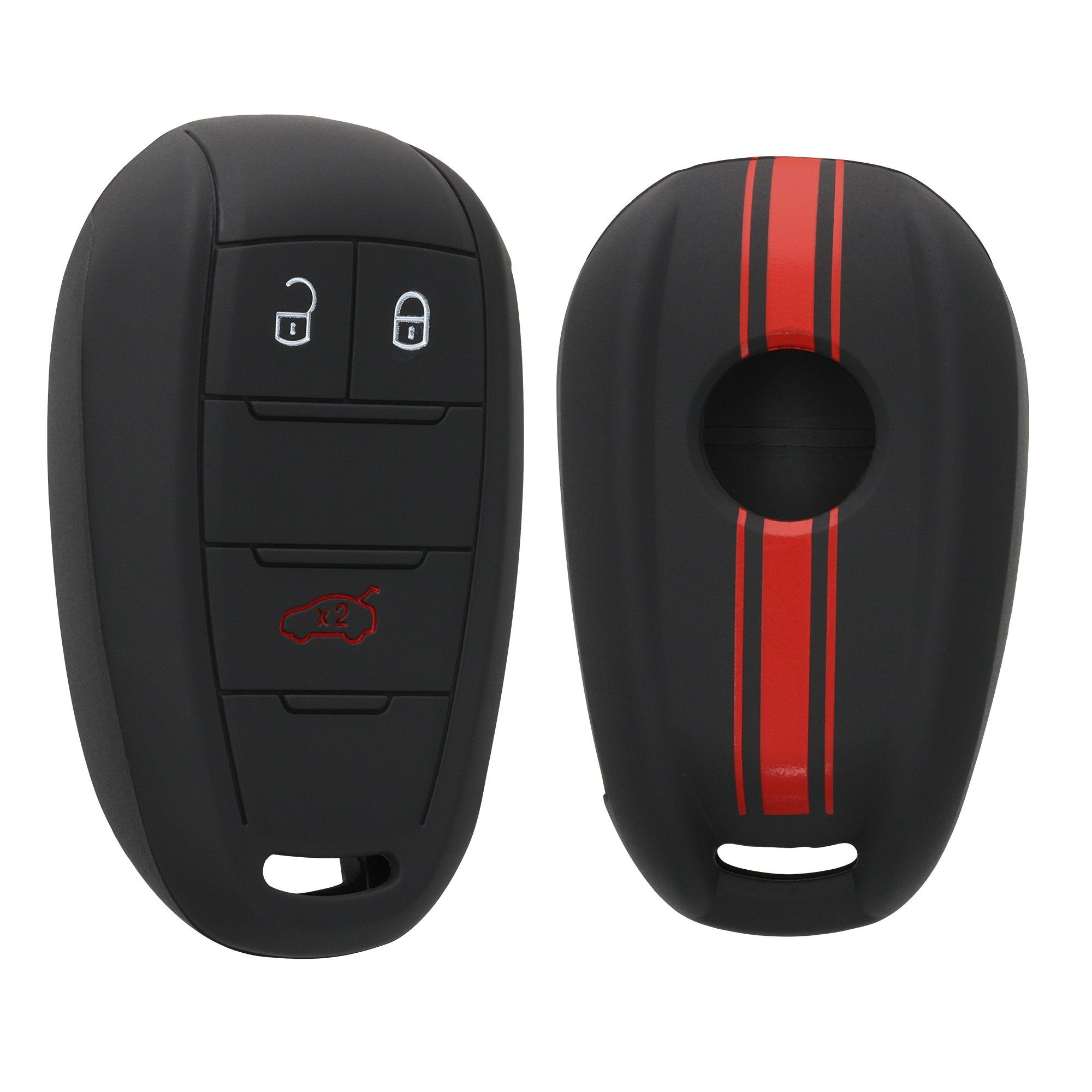 Autoschlüssel Cover Schlüssel Romeo, Hülle Case Schlüsseltasche kwmobile Schlüsselhülle für Alfa