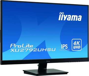 Iiyama 68.4cm (27) XU2792UHSU-B1 16:9 DVI+HDMI+DP+USB TFT-Monitor (3840 x 2160 px, 4K Ultra HD, 4 ms Reaktionszeit, IPS, Lautsprecher, HDCP, Kopfhörerbuchse)