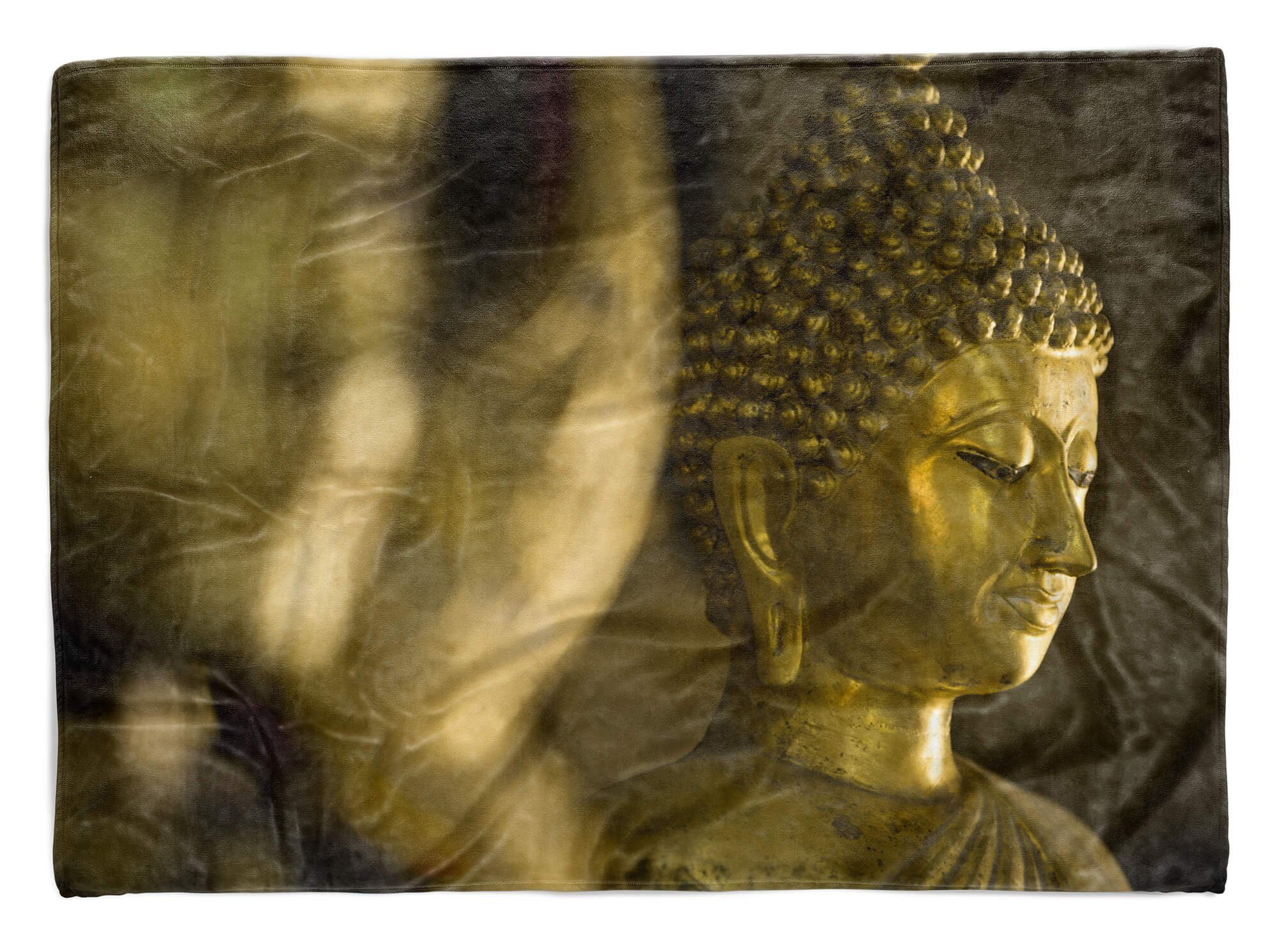 Sinus Art Handtücher Handtuch Strandhandtuch Saunatuch Kuscheldecke mit Fotomotiv Buddha Buddhismus, Baumwolle-Polyester-Mix (1-St), Handtuch