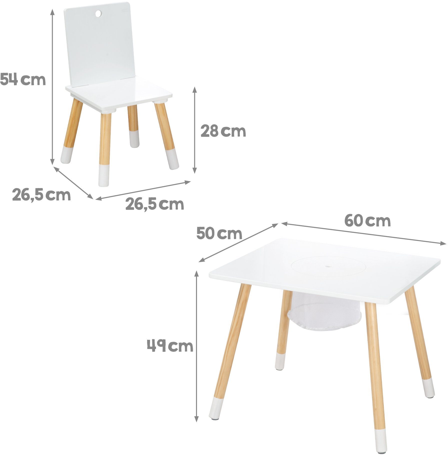 Aufbewahrungsnetz, Holz mit aus Kindersitzgruppe roba® weiß, Sitzgruppe