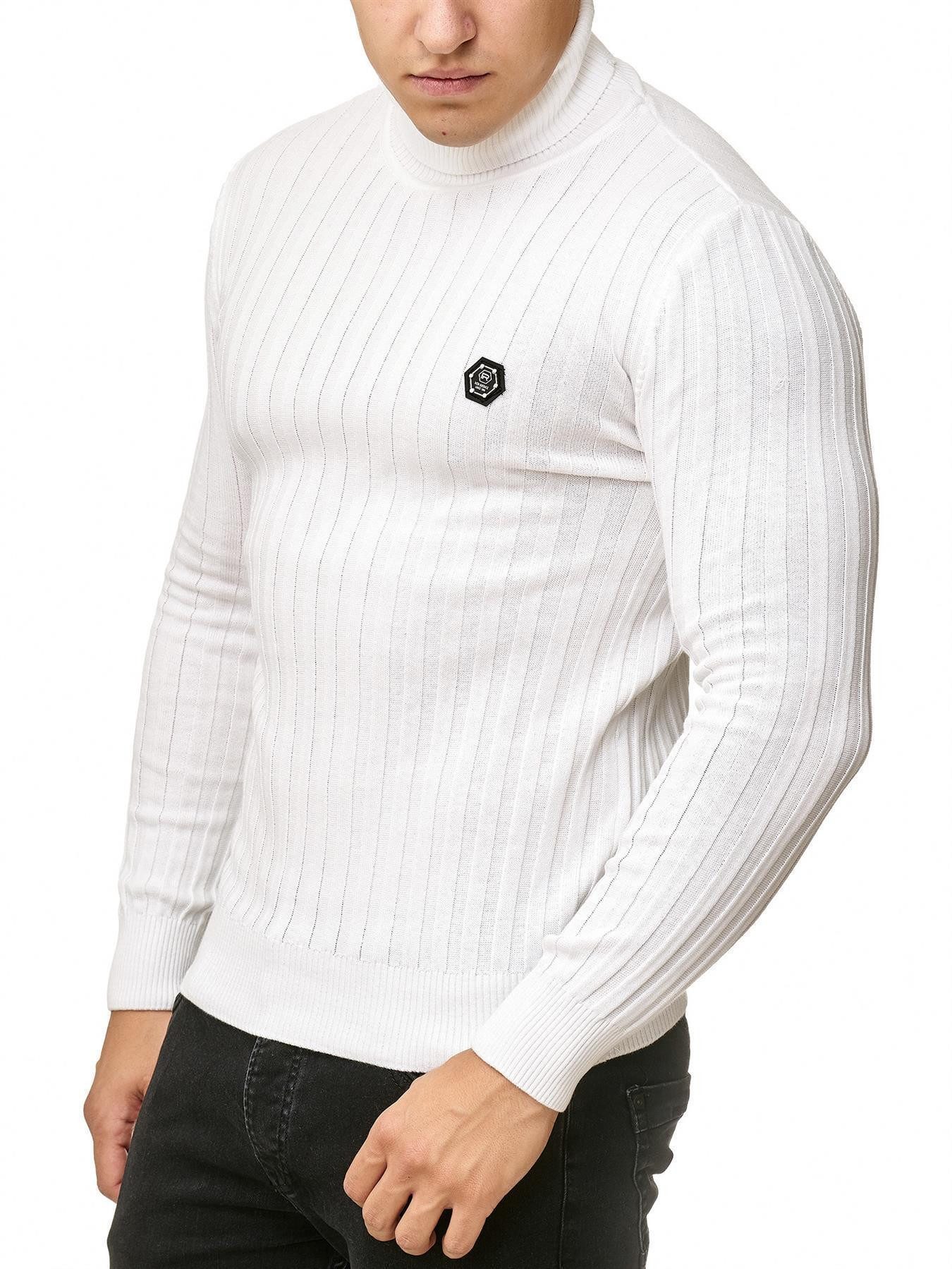 RedBridge Strickpullover Rollkragen Strickpullover mit Logopatch günstig online kaufen