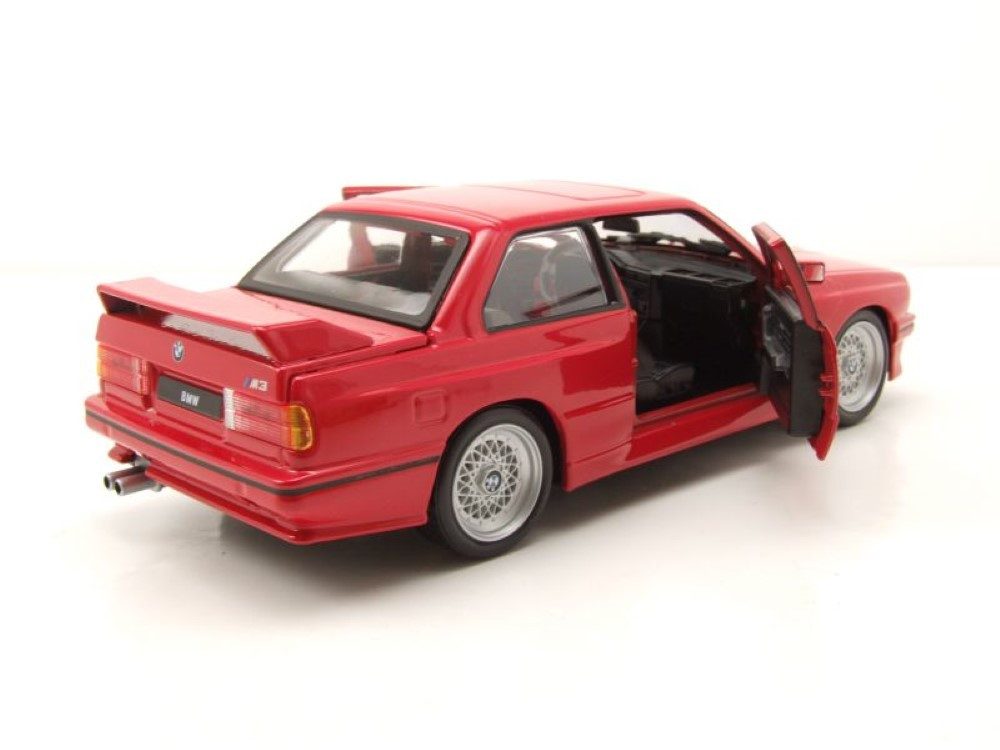 Bburago Modellauto BMW M3 E30 1988 rot, Maßstab 1:24