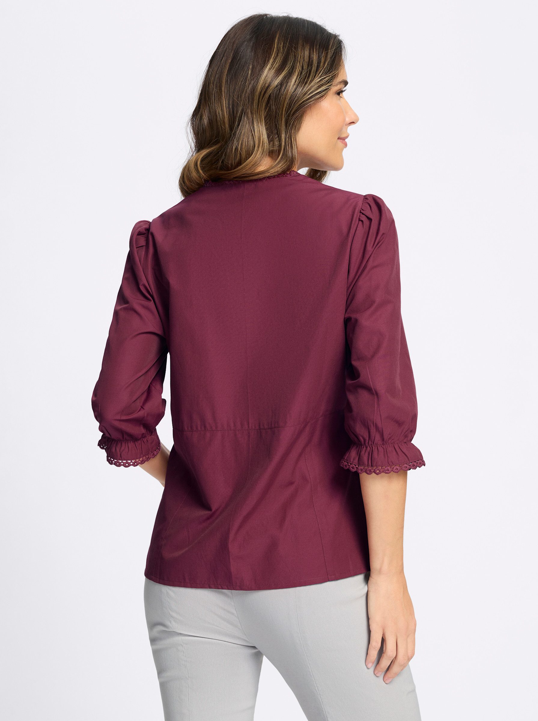 Sieh an! Klassische Bluse 3/4-Arm-Bluse günstig online kaufen