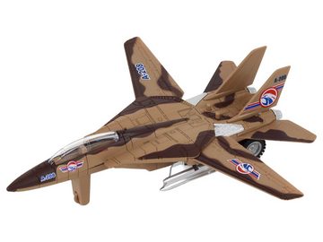 LEAN Toys Spielzeug-Flugzeug Jagdflugzeug Militärflugzeug Kampfflugzeug Moro Licht Sounds Spielzeug