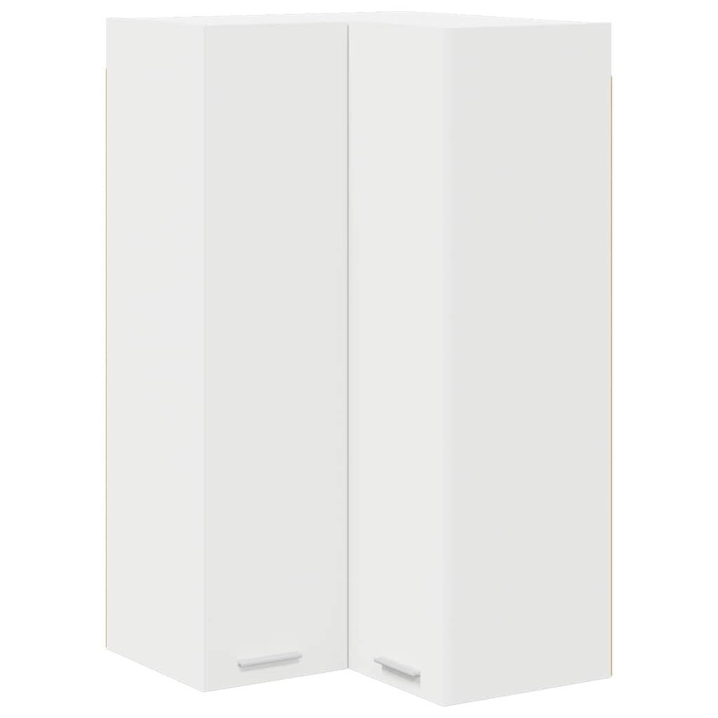 vidaXL Hängeschrank Eck-Hängeschrank Hängeschrank mit Regal Riga Weiß 57x57x100 cm Spanpl