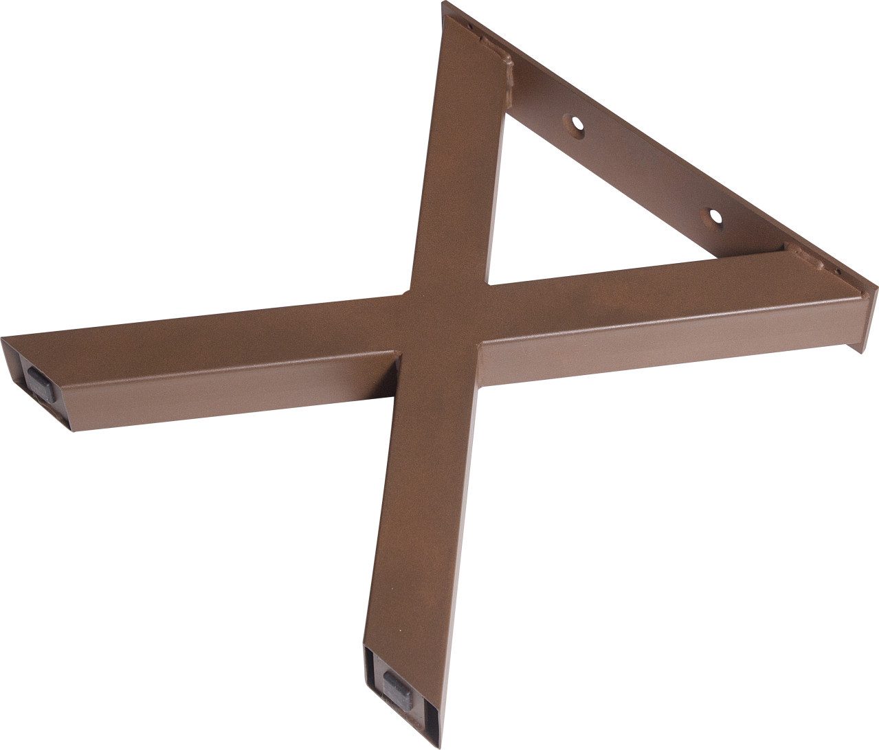 DIEDA Tischbein Dieda Bankgestell X-Form rostoptik Maße (L x B x