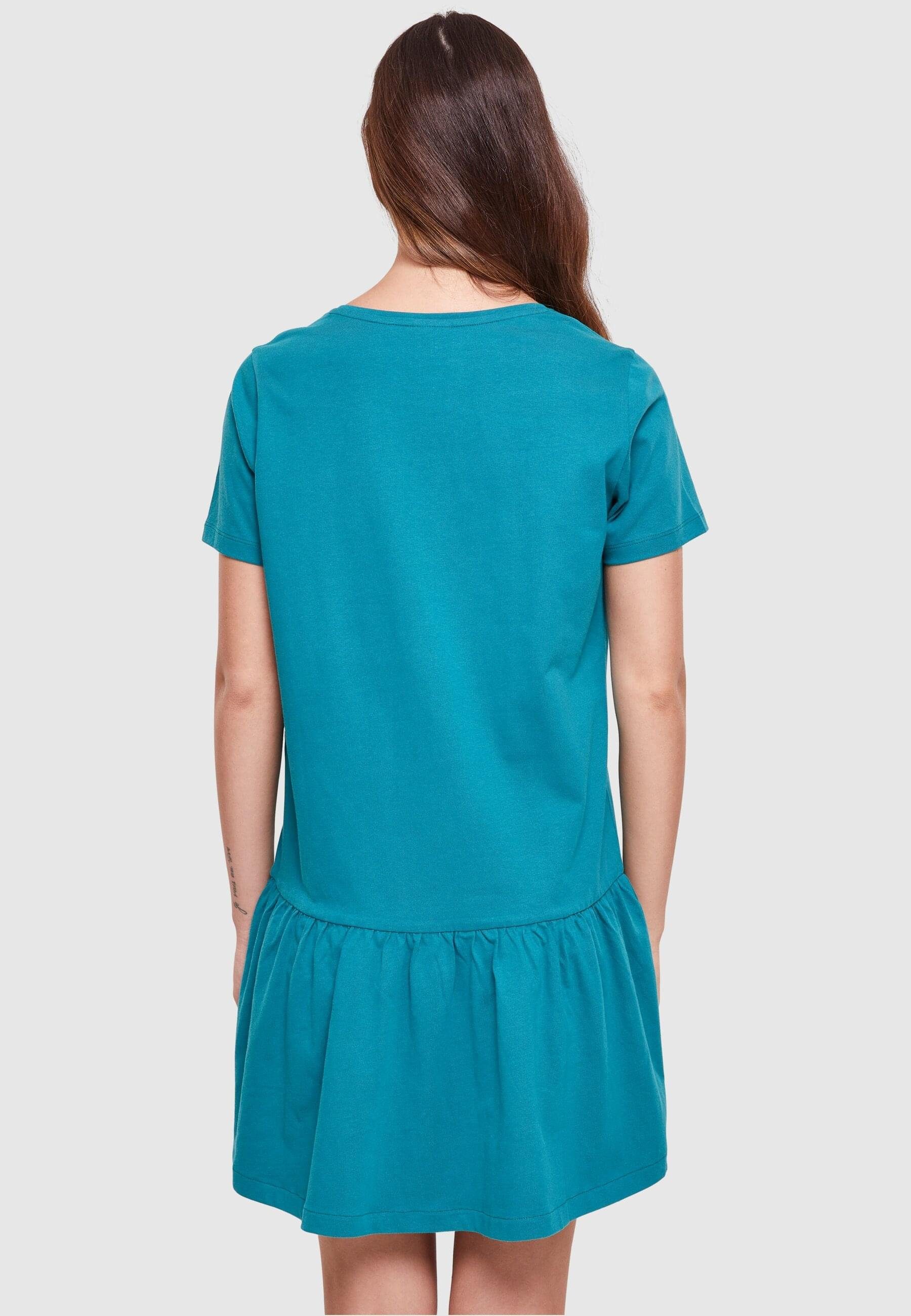 URBAN CLASSICS Tee Ladies (1-tlg) Damen Stillkleid Valance Dress watergreen