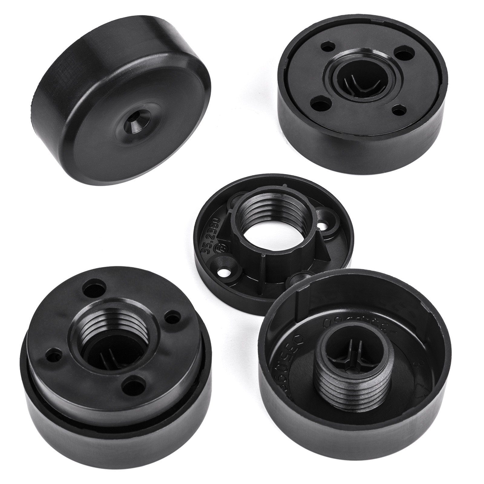 SO-TECH® Möbelfuß GOLF III schwarz rund - Durchmesser 50 mm - mit Bodenglei günstig online kaufen