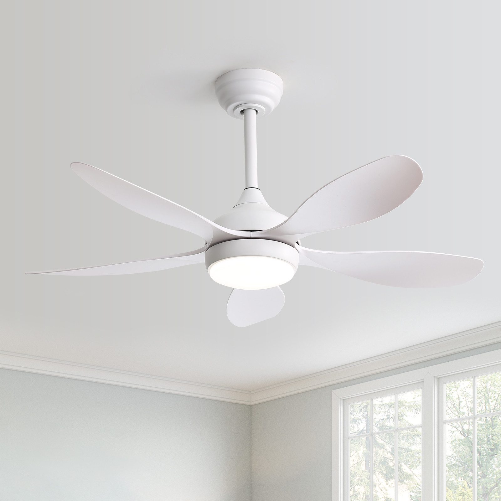 Sofucor Deckenventilator mit 18W LED-Licht, 5 ABS-Flügel, DC, 107 cm, Fernb günstig online kaufen