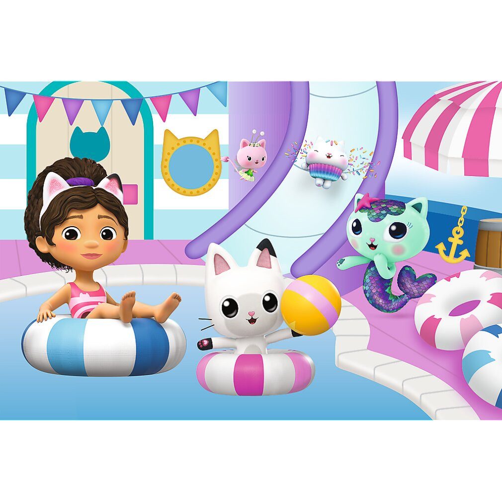Trefl Puzzle Gaby's Magic House Puzzle: Gaby im Pool 60 Teile, Puzzleteile