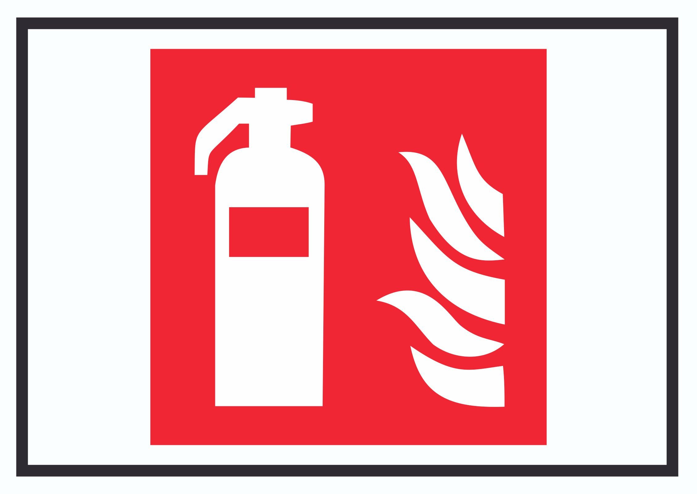HB-Druck Hinweisschild Feuerlöscher Symbol Schild, wetterfest, stabil, UV-beständig, kratzfest