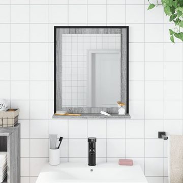 vidaXL Schminktisch Badspiegel mit Ablage Grau Sonoma 50x12x60 cm Holzwerkstoff