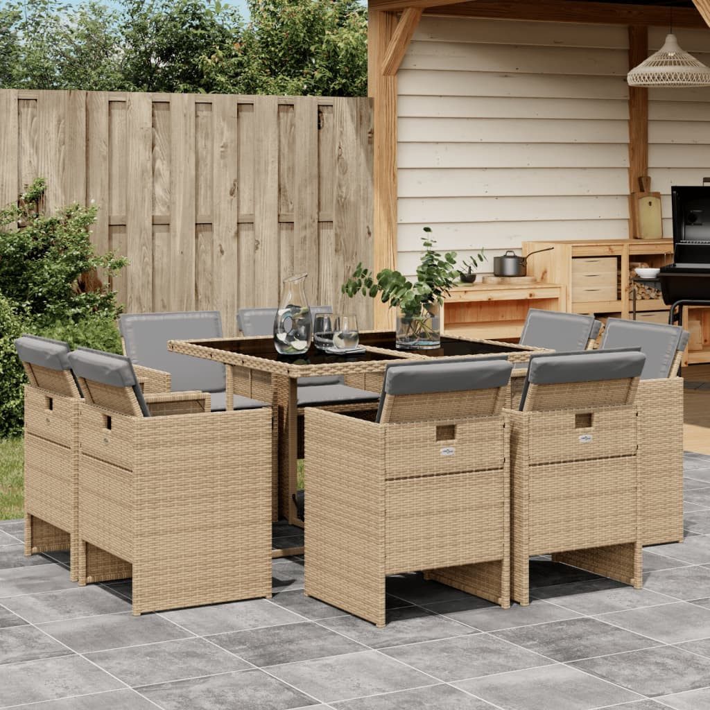 59+ Essgruppe Rattan Garten, Das set besteht aus einem großen tisch