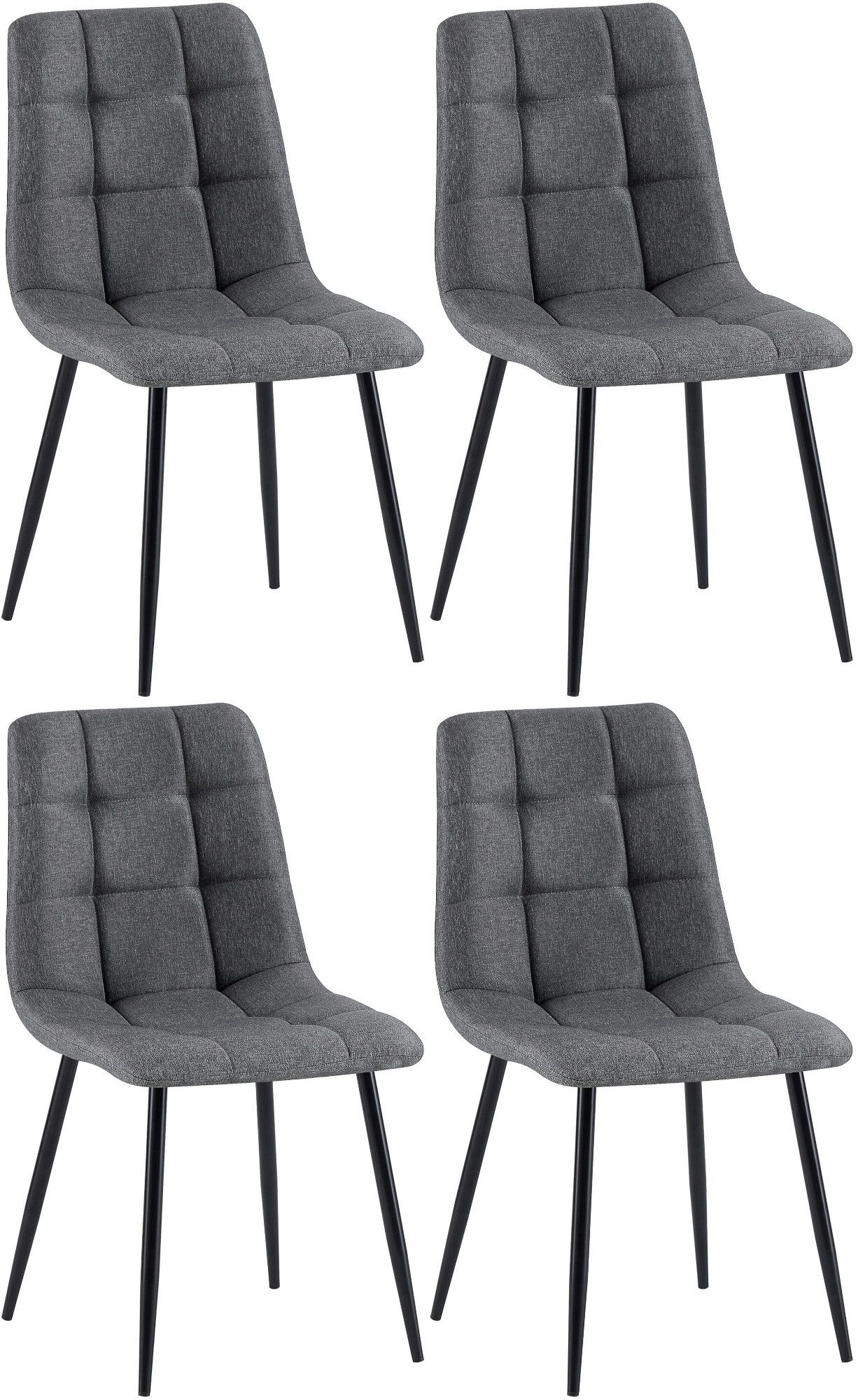 CLP Esszimmerstuhl Antibes Stoff (4er Set, 4 St), gepolstert mit Metallgest günstig online kaufen