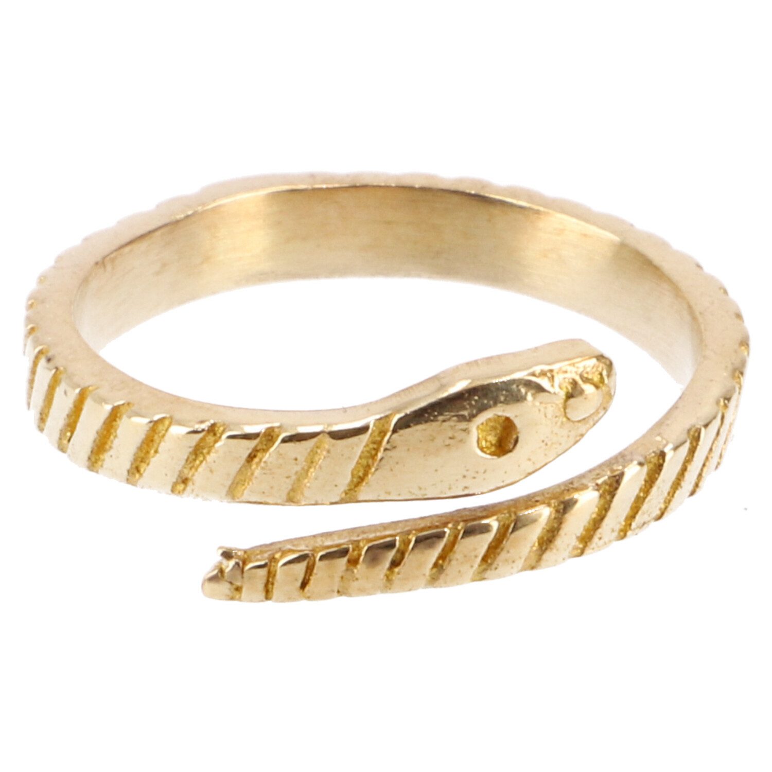 Guru-Shop Fingerring Wickelring mit Schlangenmotiv - goldfarben günstig online kaufen