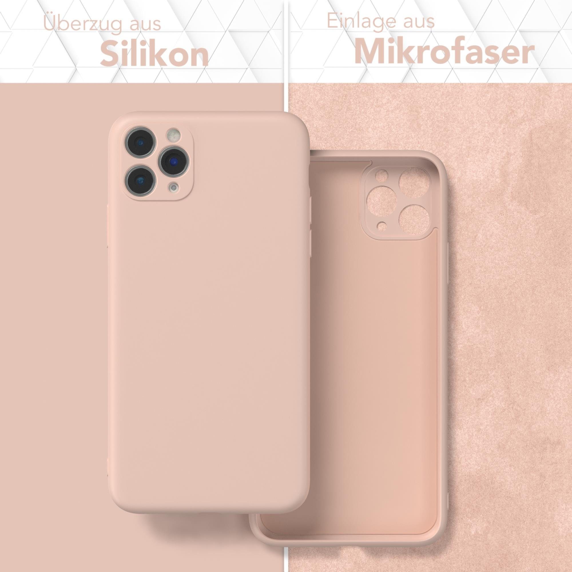 EAZY CASE Handyhülle für Apple iPhone 11 Pro Max Hülle Silikon 6,5 Zoll, Silikon Schutzhülle mit Kameraschutz kratzfest bumper Rosa Altrosa