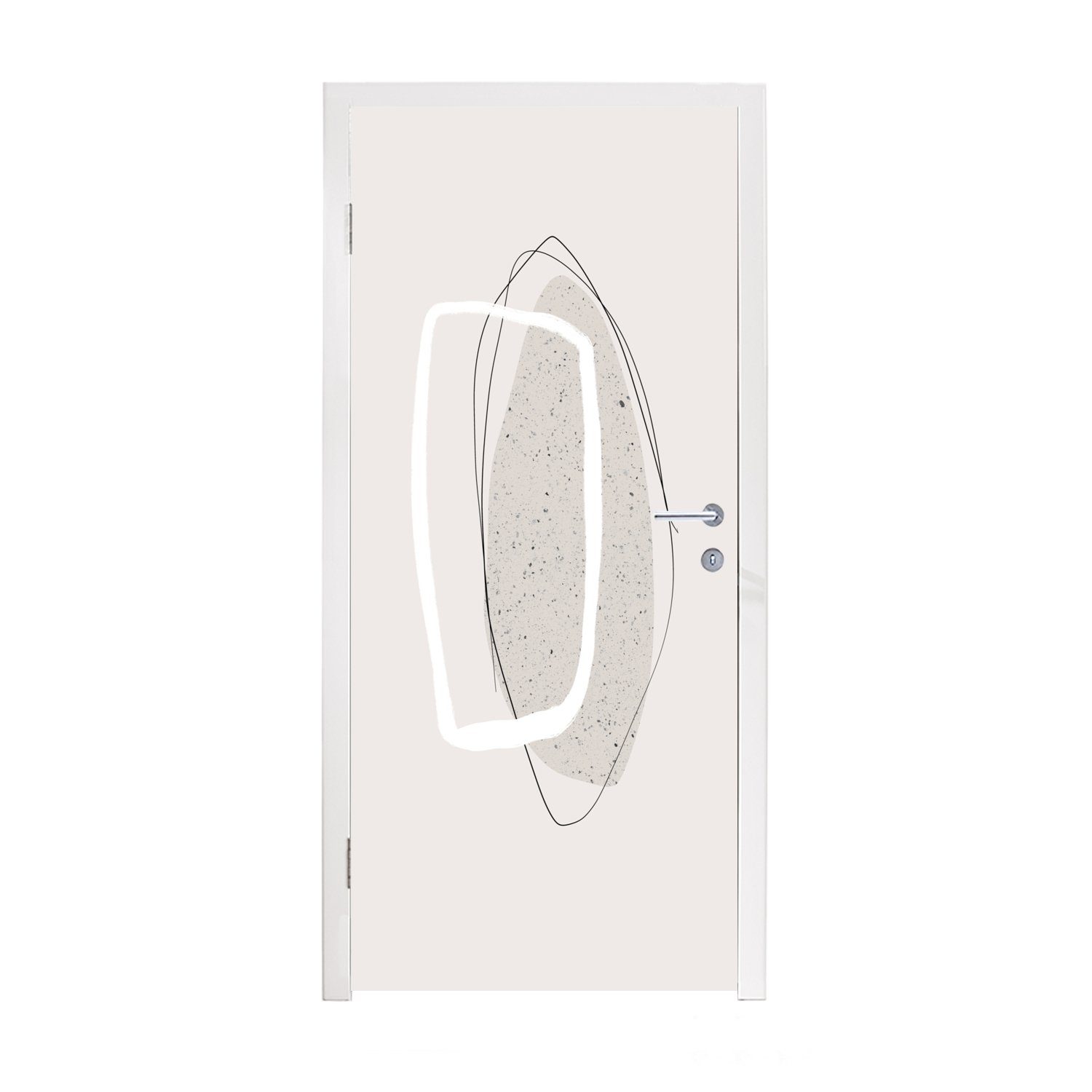 MuchoWow Türtapete Tür, bedruckt, Pastell Fototapete Abstrakt 75x205 Türaufkleber, - Matt, für St), - cm Design, (1