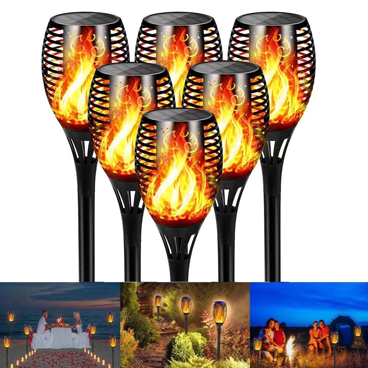 LETGOSPT LED Solarleuchte 6x LED Solar günstig online kaufen