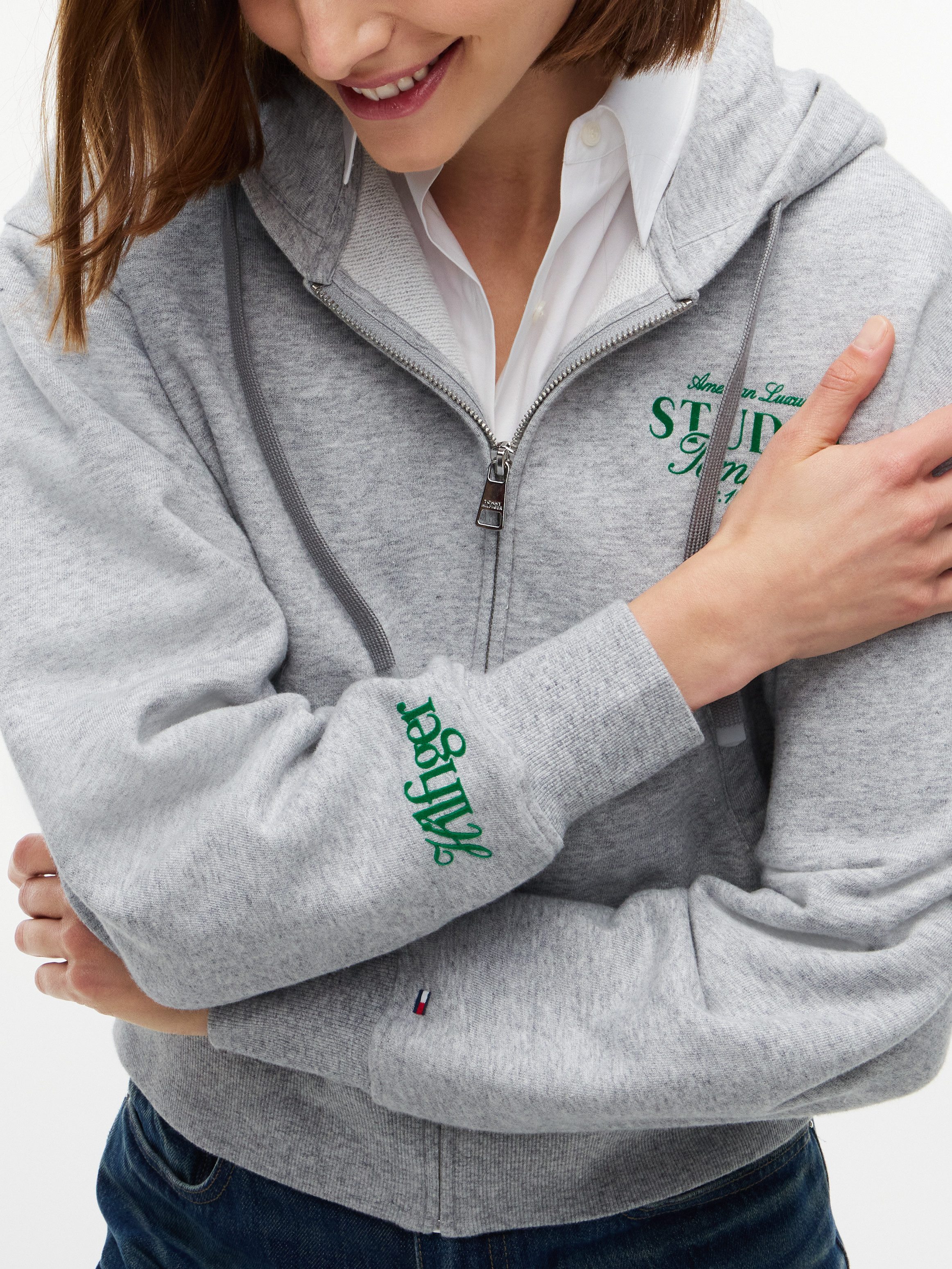 Tommy Hilfiger Sweatjacke STUDIO TOMMY ZIP-UP HOODIE SWT Baumwolle