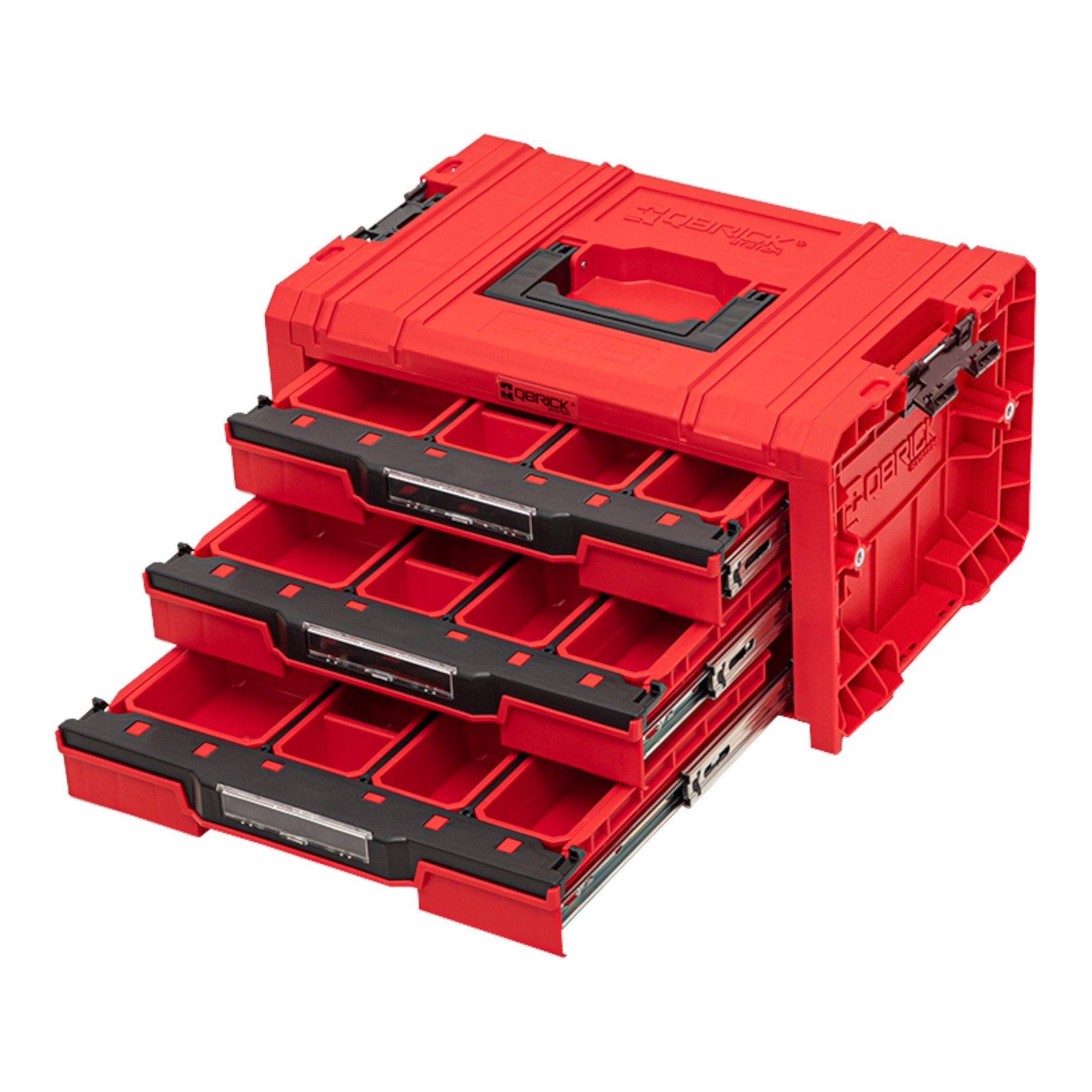 QBRICK System Werkzeugkoffer Qbrick System PRO Drawer 3 Toolbox 2.0 Expert RED ULTRA HD 13,5 l IP54