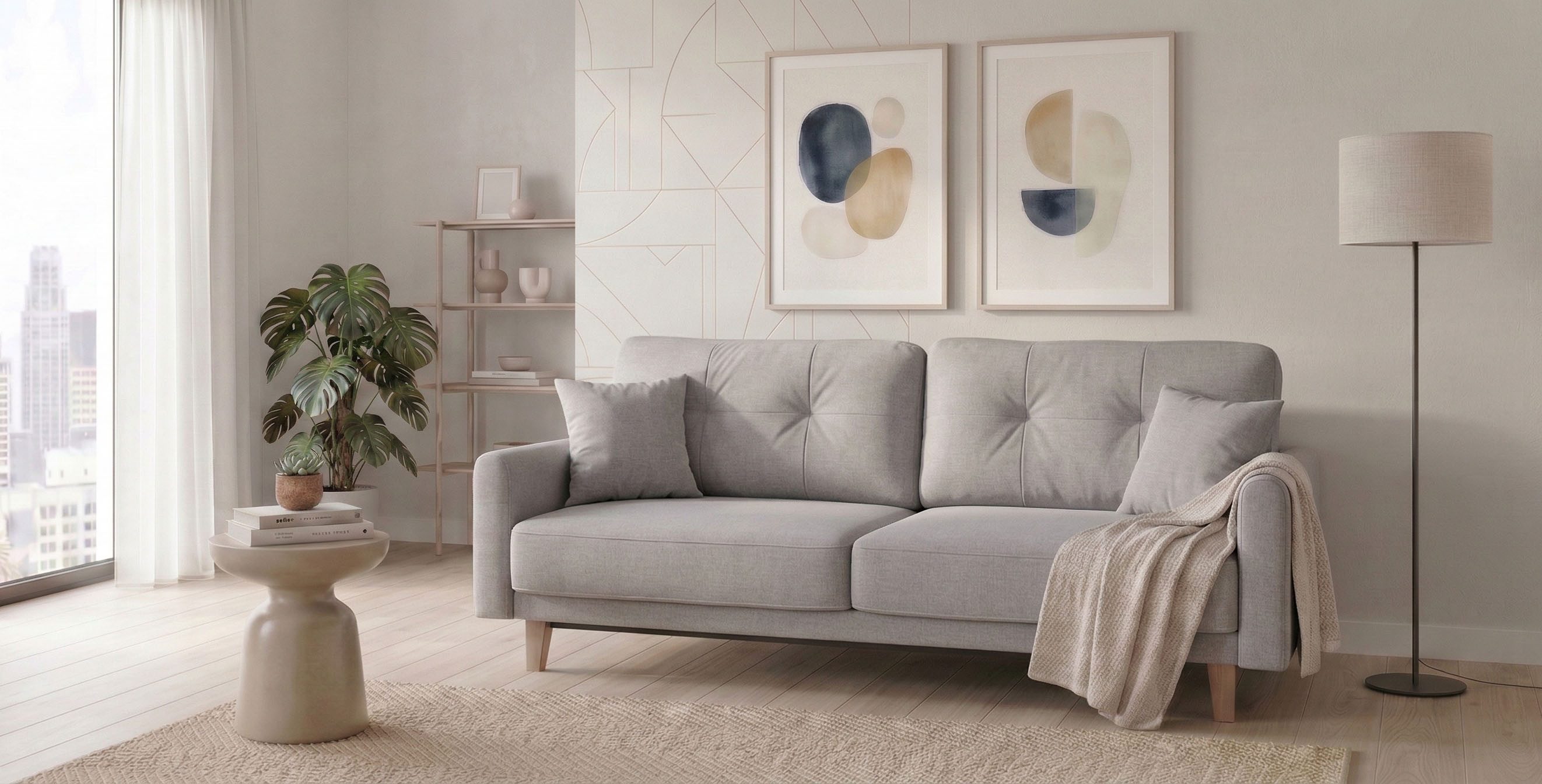 OTTO home 3-Sitzer TRIPLO optionale Schlafsofa mit Bettkasten, Maße B/T/H: 215/100/89 cm, Wahlweise Bettfunktion - Liegefläche 145x191 cm, Rücken-, Zierkissen