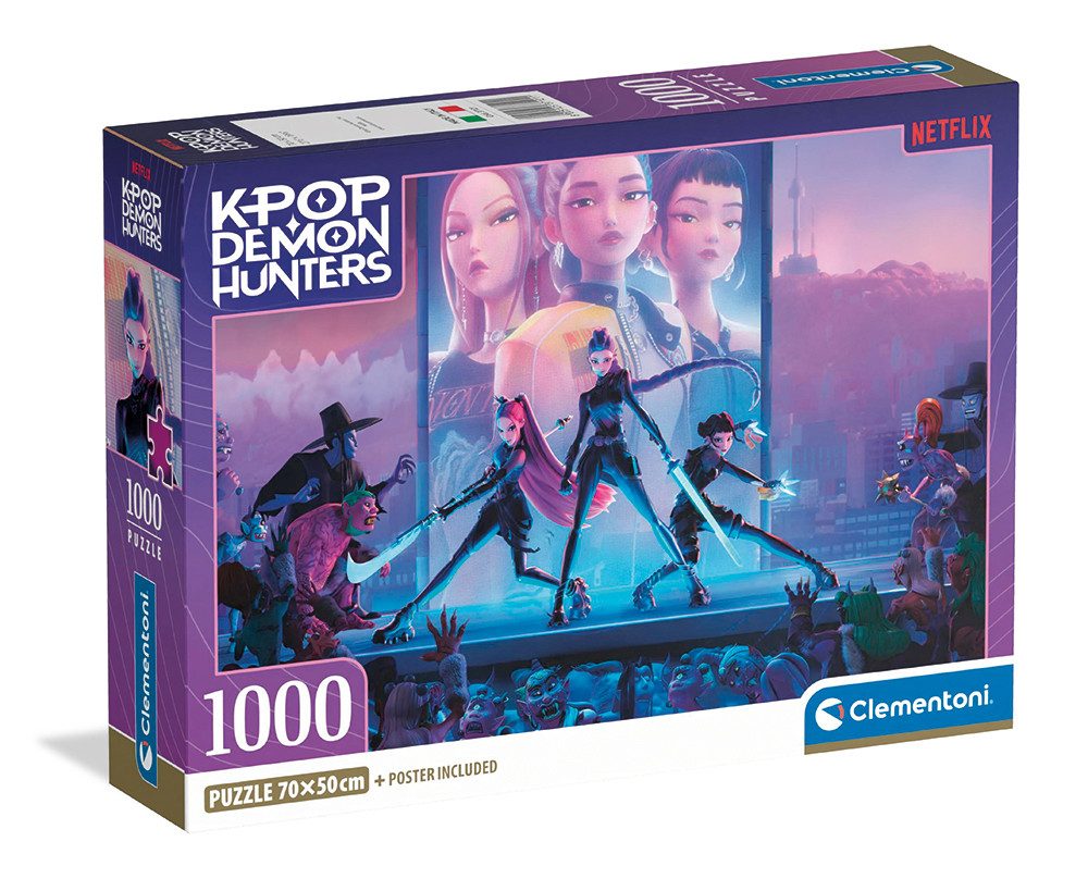 Clementoni® Puzzle High Quality Collection Compact K-Pop Demon Hunters, 1000 Puzzleteile, Made in Europe