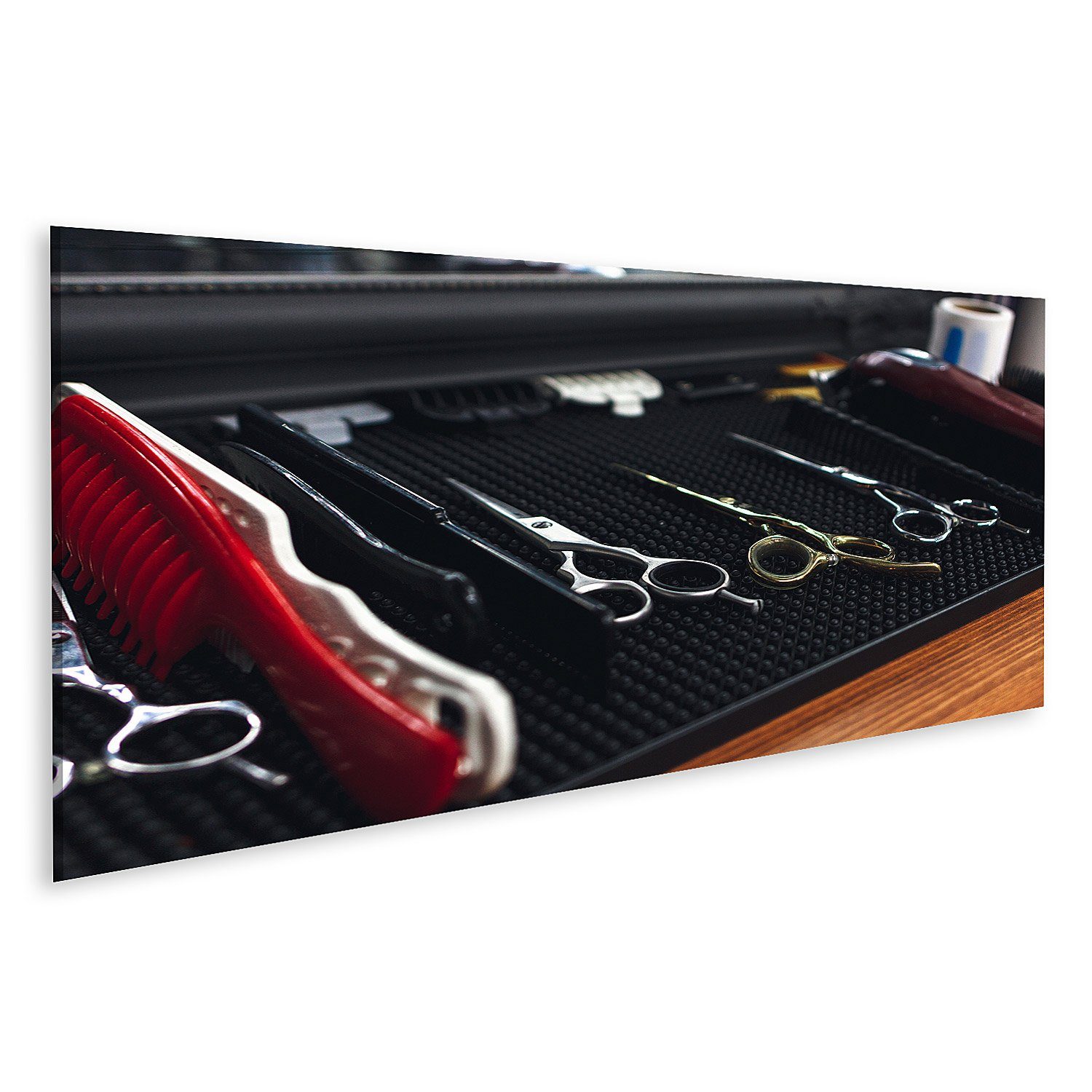 islandburner Leinwandbild Bild auf Leinwand Barbershop günstig online kaufen
