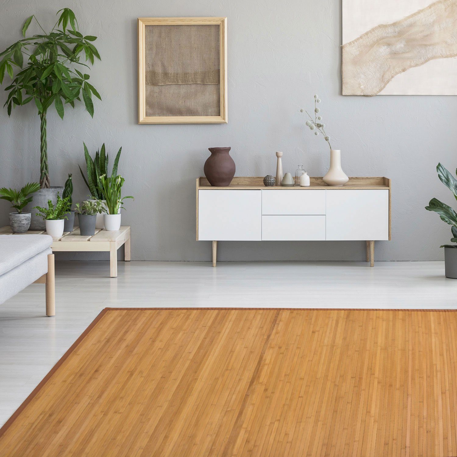 Homestyle4u Teppich Bambusteppich Matte Bambus Läufer günstig online kaufen