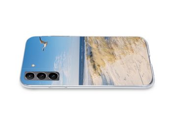 MuchoWow Handyhülle Düne - Möwe - Strand - Meer - Sonne, Phone Case, Handyhülle Samsung Galaxy S21, Silikon, Schutzhülle