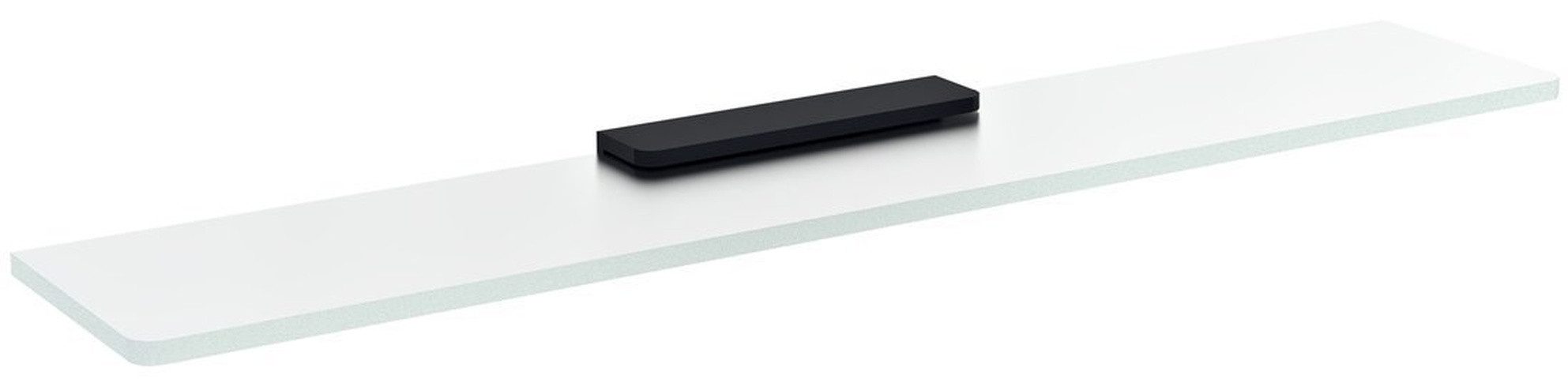 Sapho Ablageregal Glasablage 700mm, Schwarz/Milchglas, Sapho-MY009B-05-SET