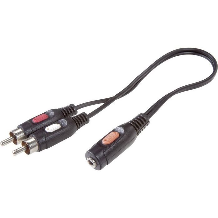 SpeaKa Professional Cinch/Klinke Adapterkabel 2x Cinch-Stecker / Audio- & Video-Kabel (1.50 cm) AH11329