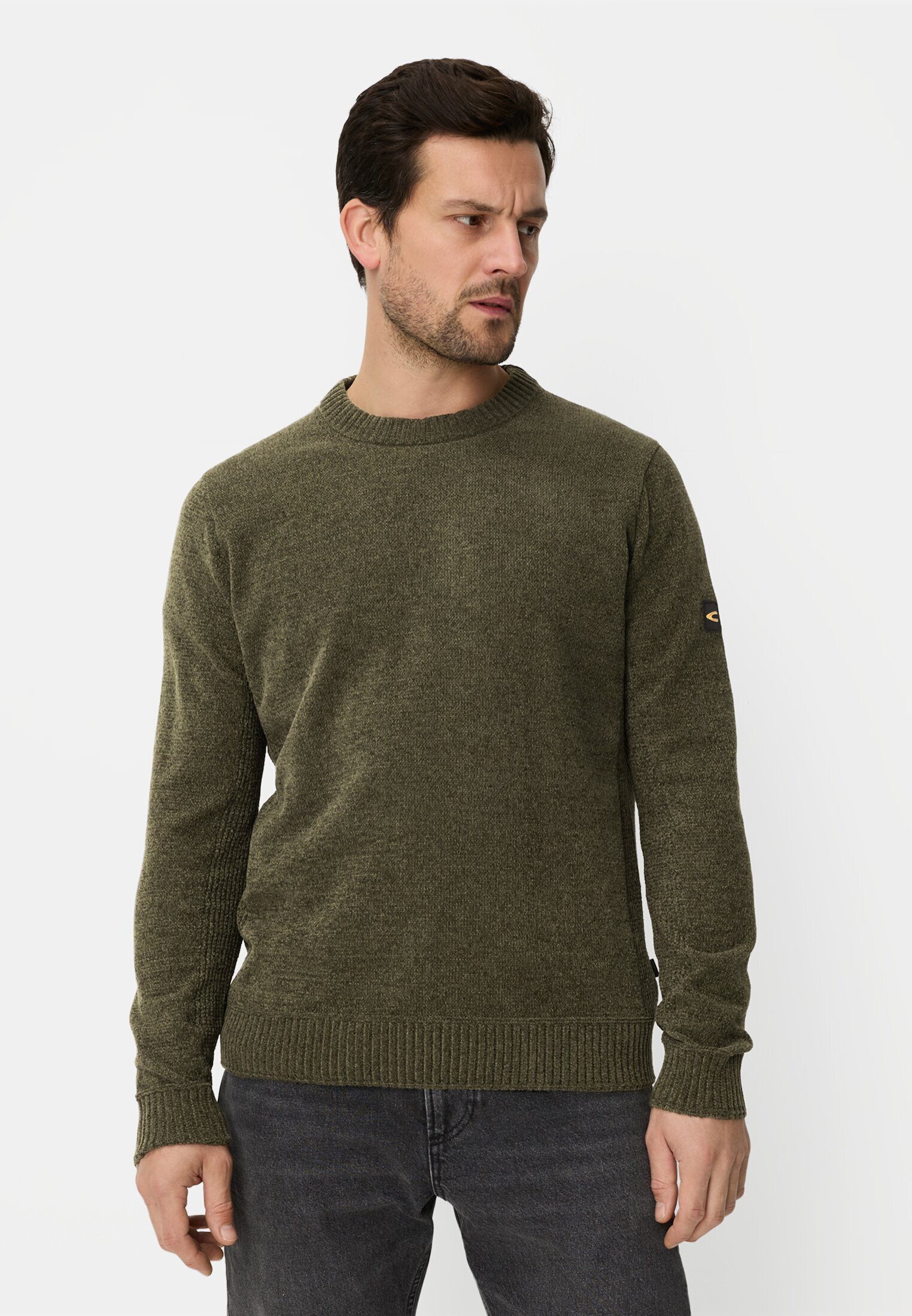 camel active Rundhalspullover Pullover mit Rundhalskragen Langarm Pullover_ günstig online kaufen