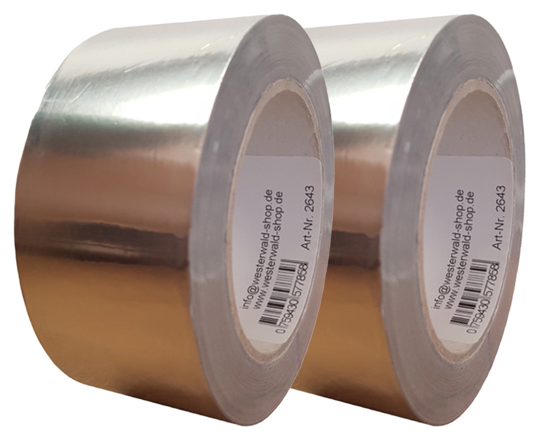 Dampfsperrklebeband 2 Rollen Aluminium Klebeband Reinaluminium 50mm x 50m